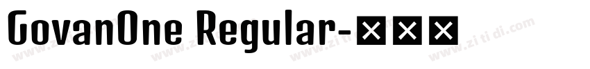 GovanOne Regular字体转换